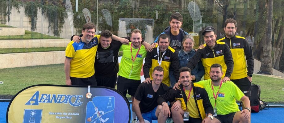 El equipo de Afandice en el Campeonato de España de pádel